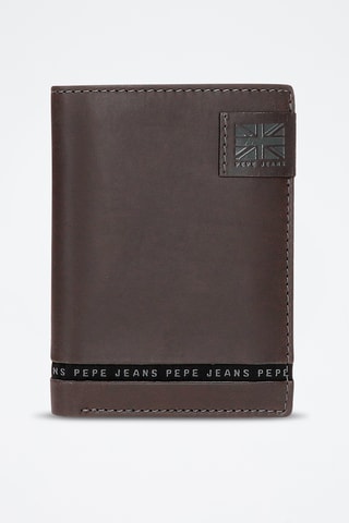 Portafoglio in pelle Tape - Marrone