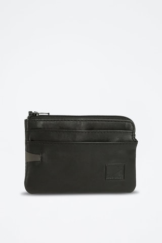 Portamonete in pelle Marshal - Nero