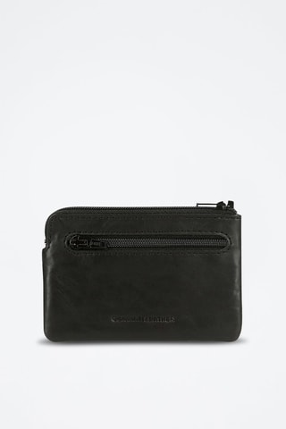 Portamonete in pelle Marshal - Nero