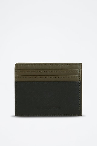 Portacarte in pelle Dual - Nero e verde