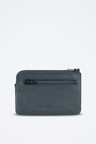 Portamonete in pelle Marshal - Blu