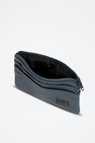 Portamonete in pelle Marshal - Blu