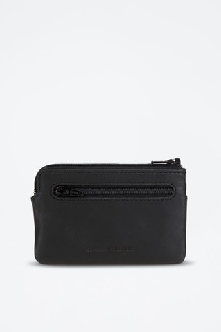 Portamonete in pelle Staple - Nero