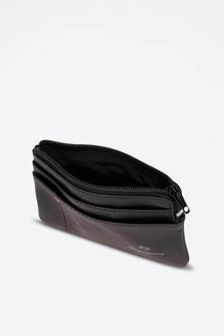 Portamonete in pelle Staple - Nero