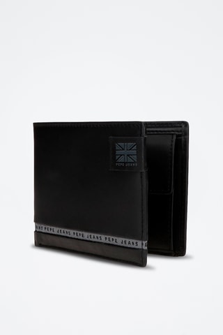Portafoglio in pelle Tape - Nero