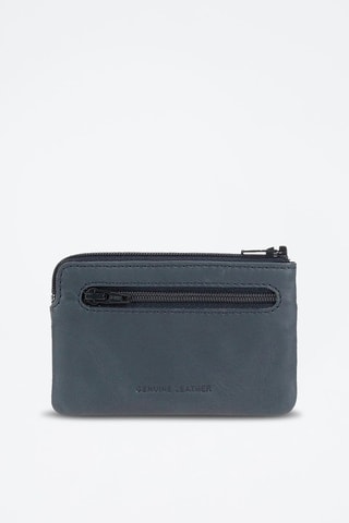 Portamonete in pelle Staple - Blu