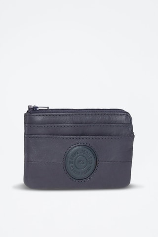 Portamonete in pelle Cracker - Blu