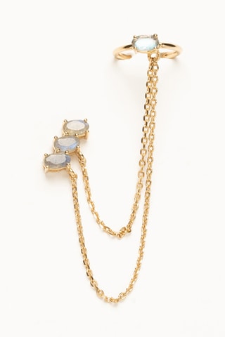 Ear cuff - Placcato oro giallo e labradoriti