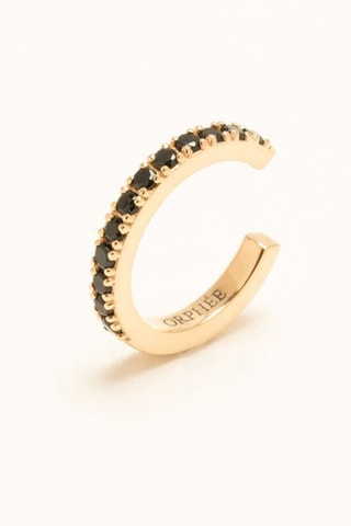 Ear cuff - Placcato oro giallo e onice