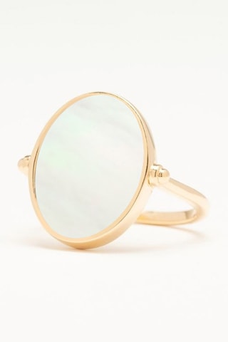 Anello - Placcato oro giallo e madreperla