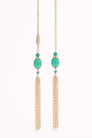 Collana sautoir - Placcato oro giallo e onice