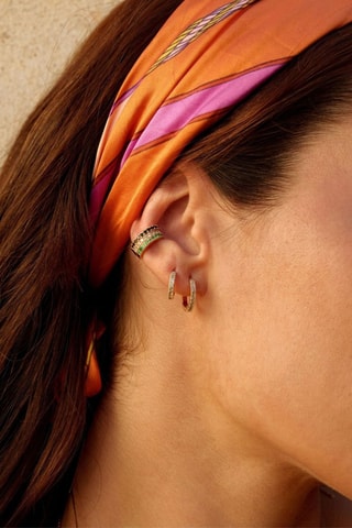 Ear cuff - Placcato oro giallo e onice