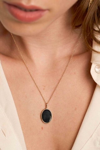 Collana - Placcato oro giallo e onice
