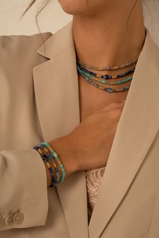 Bracciale - Placcato oro giallo e lapislazzuli