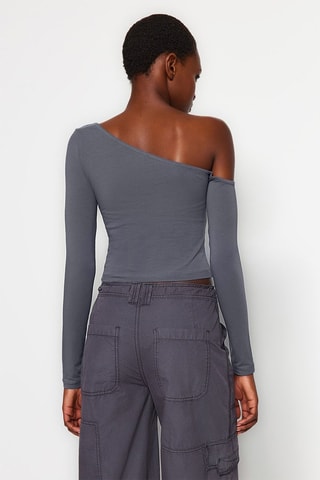 Crop top - Cinzento