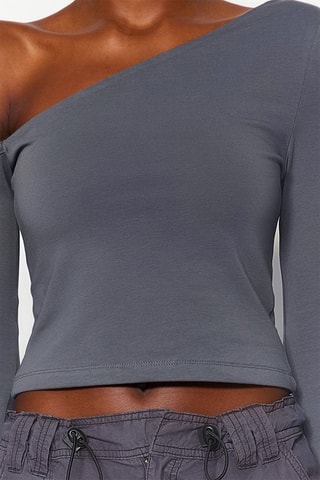 Crop top - Cinzento