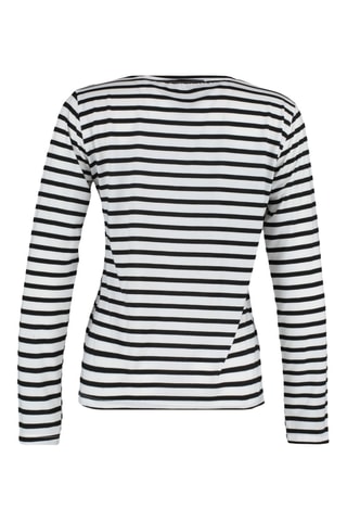 T-shirt às riscas - Branco
