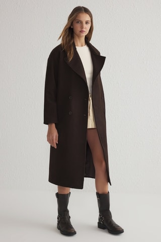 Sobretudo oversize - Castanho