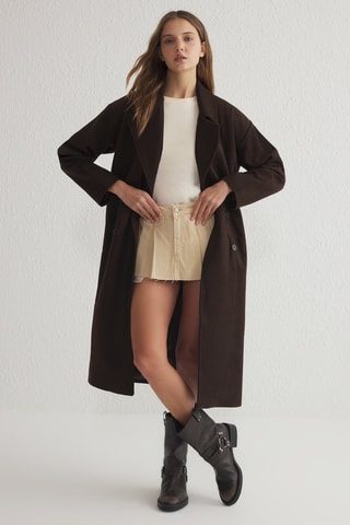 Sobretudo oversize - Castanho