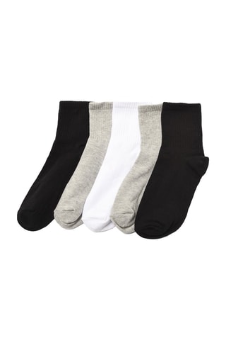 5 pares de meias - Preto - Preto