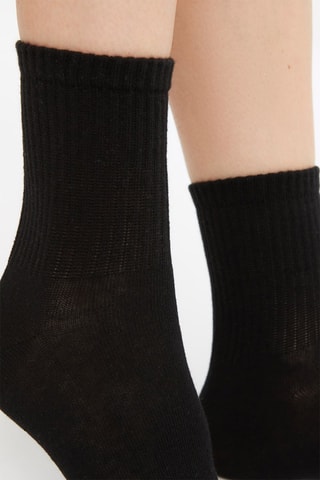 5 pares de meias - Preto - Preto