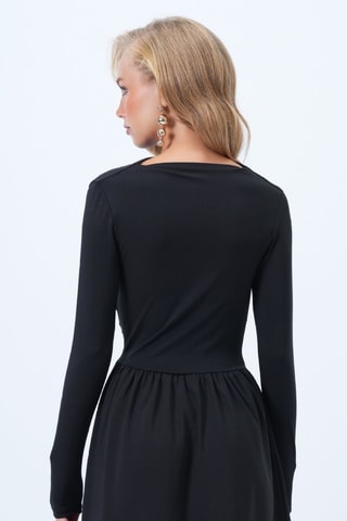 Vestido regular - Preto