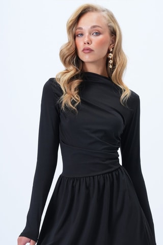 Vestido regular - Preto