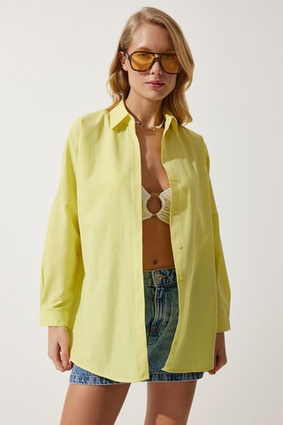 Camisa oversize - Amarelo - Amarelo-claro