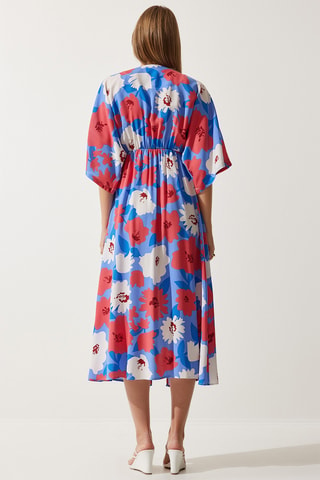 Vestido midi - Violeta e rosa