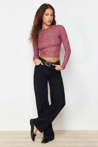 Top - Preto e rosa