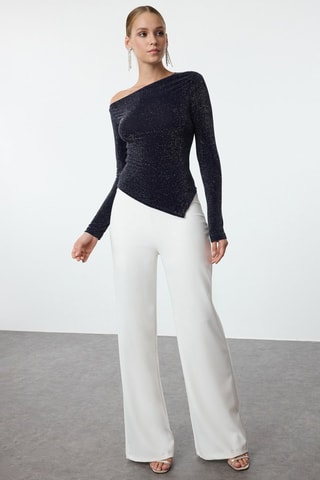 Top - Preto - Azul