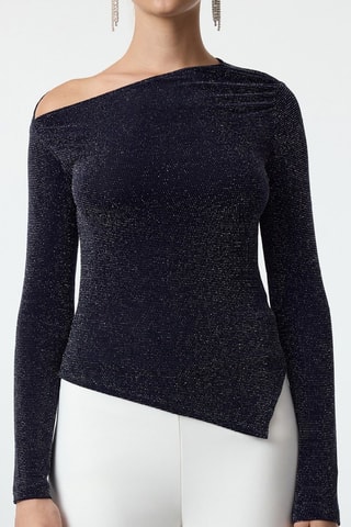 Top - Preto - Azul