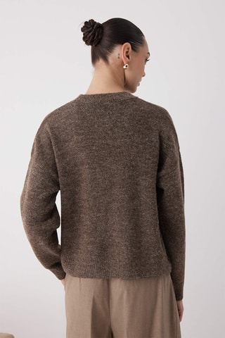 Camisola - Toupeira mesclado - Cinzento
