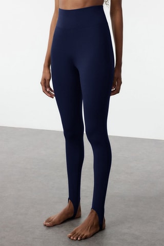 Leggings fuseau - Preto - Azul