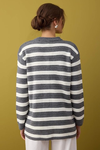 Cardigan - Bianco e grigio