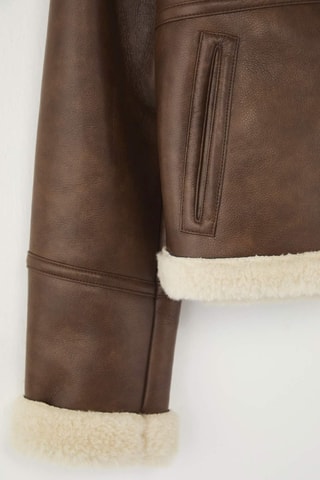 Giacca oversize - Beige e marrone