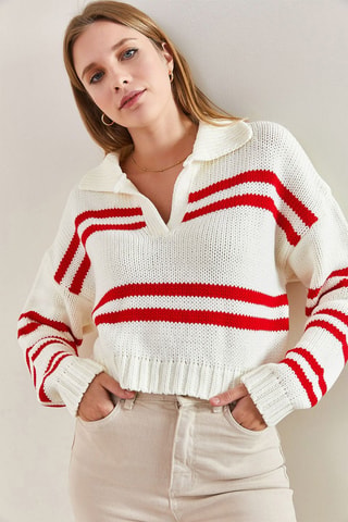 Camisola - Branco e vermelho - Branco e vermelho