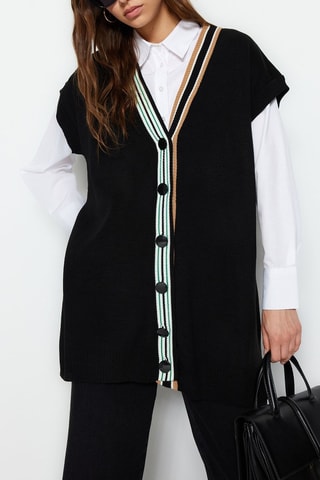 Cardigan lungo - Nero
