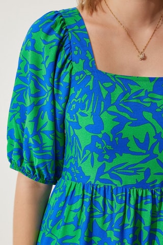 Vestido - Azul - Azul e verde