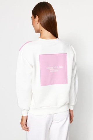 Sweat - Branco e rosa