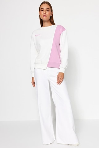 Sweat - Branco e rosa