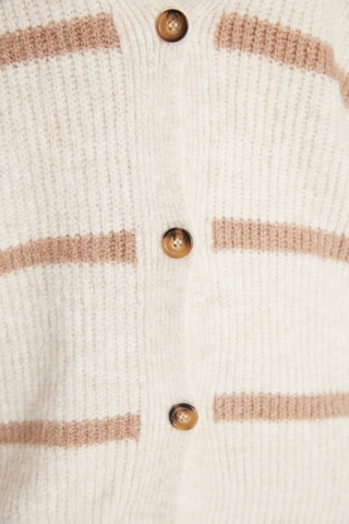 Cardigan a righe - Beige