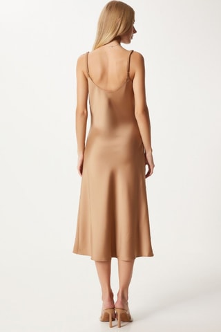 Vestido midi - Camel - Camel