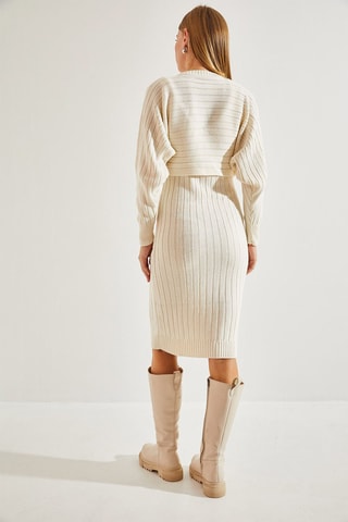Vestido-camisola e camisola - Bege - Bege