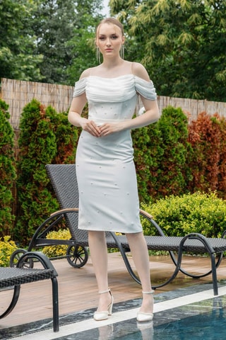 Vestido justo - Branco