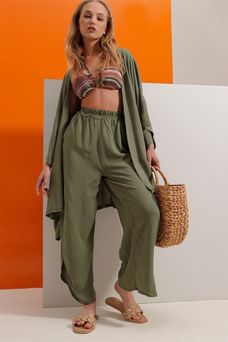 Kimono et pantalon - Kaki