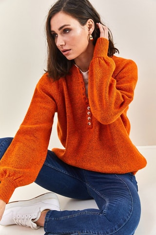 Camisola - Cru e azul - Vermelho