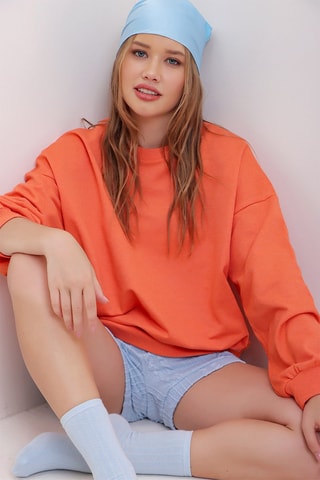 Sweat - Azul - Laranja