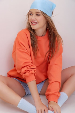 Sweat - Azul - Laranja