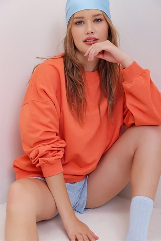 Sweat - Azul - Laranja